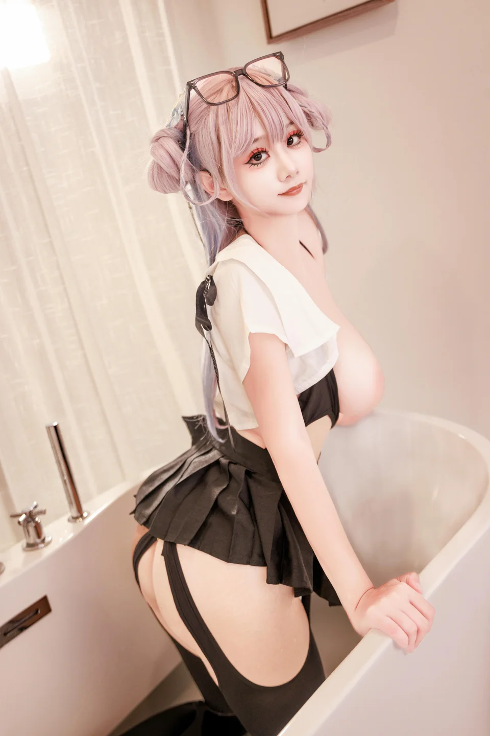 阿雪雪 - No.016 居家女高 [64P,2V-2.20GB] tg@simisebaisi 【丝足阁】054.webp